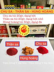 Bộ Phong Thủy Chu Sa, Thần Sa, Hùng Hoàng - Tinh Chất Thờ Cúng Giúp Tăng Tài Lộc, An Khí Trong Nhà 50g