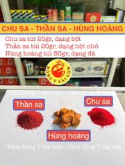 Bộ Phong Thủy Chu Sa, Thần Sa, Hùng Hoàng - Tinh Chất Thờ Cúng Giúp Tăng Tài Lộc, An Khí Trong Nhà 50g