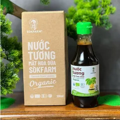 Nước Tương Mật Hoa Dừa Organic Sokfarm 200ml - Nước Tương Hữu Cơ Không Đậu Nành Và Ít Muối Dành Cho Bé Ăn Dặm