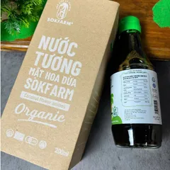 Nước Tương Mật Hoa Dừa Organic Sokfarm 200ml - Nước Tương Hữu Cơ Không Đậu Nành Và Ít Muối Dành Cho Bé Ăn Dặm