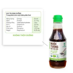 Nước Tương Mật Hoa Dừa Hữu Cơ Sokfarm Ít Muối - 60ml, 200ml, 500ml - Gia Vị Chay Không Đậu Nành, Hấp Dẫn Và Tự Nhiên