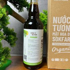 Nước Tương Mật Hoa Dừa Hữu Cơ Sokfarm Ít Muối - 60ml, 200ml, 500ml - Gia Vị Chay Không Đậu Nành, Hấp Dẫn Và Tự Nhiên