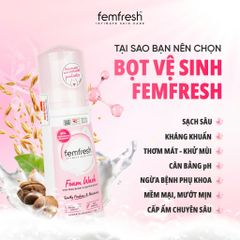 Bọt Vệ Sinh Phụ Nữ Femfresh 150ml - Chiết Xuất Bơ Karité & Sữa Yến Mạch, Kháng Khuẩn, Dưỡng Ẩm, Ngăn Ngừa Viêm Nhiễm