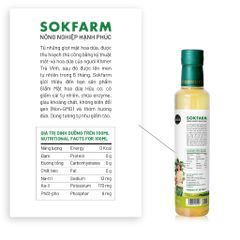 Giấm Mật Hoa Dừa Organic Sokfarm 265ml - Hỗ Trợ Tiêu Hóa, Giàu Khoáng Chất và Enzyme, 100% Tự Nhiên, Không Biến Đổi Gen