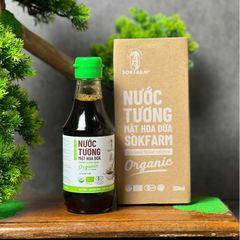 Nước Tương Mật Hoa Dừa Organic Sokfarm Ít Muối 200ml - Gia Vị Hữu Cơ Không Đậu Nành, Tốt Cho Sức Khỏe, Hương Dừa Nguyên Chất