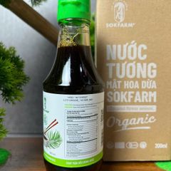 Nước Tương Mật Hoa Dừa Organic Sokfarm Ít Muối 200ml - Gia Vị Hữu Cơ Không Đậu Nành, Tốt Cho Sức Khỏe, Hương Dừa Nguyên Chất
