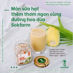 Đường Hoa Dừa Organic Sokfarm 160g - Ngọt Tự Nhiên, Thay Thế Đường Tinh Luyện, Phù Hợp Với Trẻ Em, Người Ăn Kiêng, Chất Lượng Cao Việt Nam