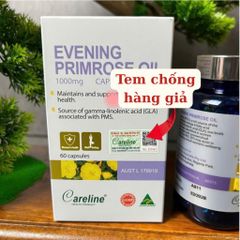 Tinh Dầu Hoa Anh Thảo Careline 1000mg - Hỗ Trợ Làm Đẹp Da & Cân Bằng Nội Tiết Tố (60 Viên) - Nhập Khẩu Chính Ngạch Úc