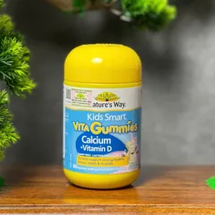 [Nhập khẩu chính ngạch] Nature's Way Vita Gummies Calcium + Vitamin D – Kẹo canxi cho bé (60 viên)