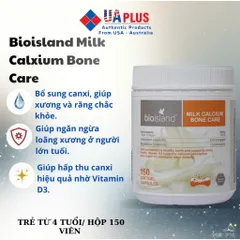 Viên uống Canxi Sữa Bio Island Milk Calcium Bone Care 150 viên - Hỗ trợ xương chắc khỏe & phát triển chiều cao tự nhiên