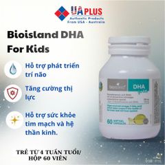 Bio Island DHA cho trẻ em - Viên uống bổ sung DHA hỗ trợ phát triển trí não và thị lực (60 viên)