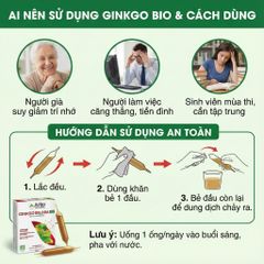 Tinh Chất Bạch Quả Arkopharma Ginkgo Biloba BIO - Hỗ Trợ Tăng Cường Trí Nhớ Dạng Ống Uống, Hộp 20 Ống, Xuất Xứ Pháp