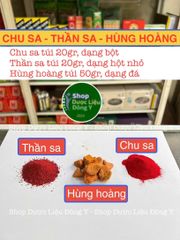 Bộ Vật Phẩm Phong Thủy Hùng Hoàng - Chu Sa, Thần Sa (20g/20g/50g) - Tăng Cường Tài Lộc, Sức Khỏe, May Mắn