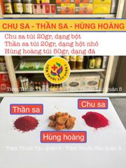 Hùng Hoàng và Thần Sa Chu Sa - Bộ Vật Phẩm Phong Thủy Tạo May Mắn, Bảo Vệ Gia Đình, 90g Tự Nhiên Việt Nam