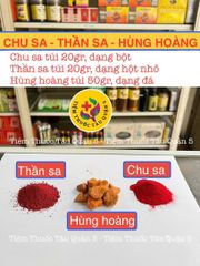 Hùng Hoàng và Thần Sa Chu Sa - Bộ Vật Phẩm Phong Thủy Tạo May Mắn, Bảo Vệ Gia Đình, 90g Tự Nhiên Việt Nam