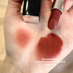 Son Dior Rouge Velvet Finish 228 Mythique - Son Môi Màu Đỏ Cam Gạch Sang Trọng, Độ Bám Màu Lâu, Dưỡng Ẩm Mềm Mại