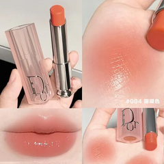 Set Son Dior Cao Cấp Rouge Dior Couture Velvet Finish 840 Rayonnante Đỏ Cam Đất + Addict Lip Glow Balm 004 Coral San Hô Chính Hãng