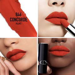 Son Dior Rouge Dior Couture 846 Concorde - Son Môi Đỏ Cam Gạch Chính Hãng, Chất Son Velvet Mịn Màng, Phong Cách Sang Trọng