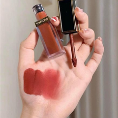 Son Kem Tom Ford Liquid Lip Luxe Matte 132 Heat Wave - Màu Đỏ Nâu Đất Sang Trọng, Chính Hãng, Độ Bám Lâu, Đôi Môi Căng Mọng