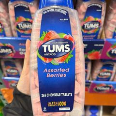 Tums Berries 265 viên - Viên uống hỗ trợ tiêu hóa chống ợ nóng, vị trái cây dễ uống, bổ sung canxi hiệu quả
