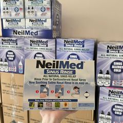 Bộ Bình Nước Rửa Mũi NEILMED SINUS RINSE - 2 Bình Squeeze 240ml, 1 Chai NasalMist 75ml, 250 Gói Muối An Toàn, Vệ Sinh Mũi Hàng Ngày