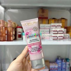 Sữa Rửa Mặt L'Oréal Glycolic-Bright 100ml - Làm Sáng Da, Giảm Xỉn Màu, Dưỡng Ẩm - Mỹ Phẩm Cao Cấp Từ Pháp