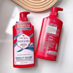 Dầu Gội & Xả Old Spice 2in1 Thick & Full 650ml - Giải Pháp Dưỡng Tóc Dày Dặn, Sạch Sâu, Độ ẩm Tự Nhiên