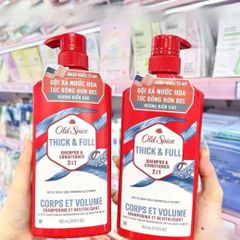 Dầu Gội & Xả Old Spice 2in1 Thick & Full 650ml - Giải Pháp Dưỡng Tóc Dày Dặn, Sạch Sâu, Độ ẩm Tự Nhiên