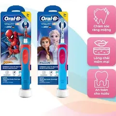 Bàn chải điện Oral-B cho bé trai - Chăm sóc răng miệng hiệu quả với công nghệ sóng siêu âm - Thiết kế sinh động, dễ sử dụng