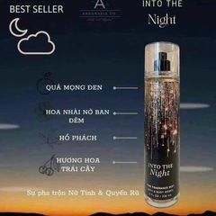Xịt thơm Bath & Body Works Into The Night 236ml - Hương Quyến Rũ Từ Mỹ, Perfume Body Spray Sang Trọng, Đắm Chìm Trong Thú Vị