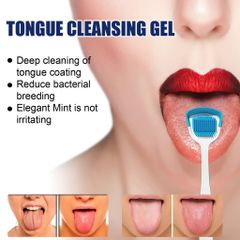 Bộ Cọ & Gel Làm Sạch Lưỡi Dành Cho Người Lớn - Hỗ Trợ Giảm Hôi Miệng, Tươi Mát Hơi Thở, Giải Pháp Chăm Sóc Răng Miệng Hiệu Quả