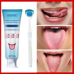 Bộ Vệ Sinh Lưỡi - Bàn Chải Đánh Lưỡi Kèm Gel Làm Sạch, Khử Mùi Miệng, Hơi Thở Thơm Mát Cho Chăm Sóc Răng Miệng Tốt Nhất