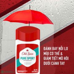 Lăn Khử Mùi Old Spice Pure Sport White 85g – Khô Thoáng, Hương Thể Thao Tươi Mát, Dành Riêng Cho Nam Giới Vận Động