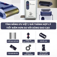 Máy Cạo Râu Yandou SCW 301u Dành Cho Nam - Thiết Kế Hiện Đại, Sạc Pin Tiện Lợi, Cạo Nhẹ Nhàng, Dễ Dàng Sử Dụng
