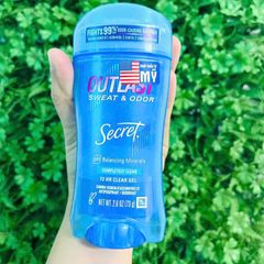 Lăn Khử Mùi Secret Clear Gel 73g - Ngăn Mùi Lâu Dài, Không Để Lại Vết Bẩn, Thoải Mái Suốt Ngày, Phù Hợp Với Da Nhạy Cảm