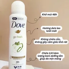 Xịt khử mùi Dove Go Fresh Dưa Leo 150ml