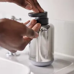 Bình Bơm Xà Phòng Joseph Joseph EasyStore Luxe Inox Bền Bỉ, Thiết Kế Sang Trọng Dụng Cụ Nhà Bếp Thông Minh