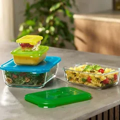Bộ Hộp Đựng Thực Phẩm Joseph Joseph 81060 - Hộp Thủy Tinh Lưu Trữ 4 Món Chịu Nhiệt, An Toàn Cho Lò Vi Sóng và Tủ Đông