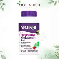Viên ngậm hỗ trợ giấc ngủ Natrol Melatonin 5mg Fast Dissolve 250 viên - Giúp ngủ sâu, điều hòa đồng hồ sinh học tự nhiên