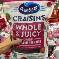 Nam Việt Quất Sấy Khô CRAISINS WHOLE & JUICY 1.81KG - Bổ Sung Dinh Dưỡng, Chất Xơ, Vitamin C, Ăn Vặt Ngon Miệng