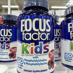 Vitamin bổ não Focus Factor Kids 150v - Tăng cường trí nhớ, tập trung cho trẻ - Hương berry tự nhiên, dễ nhai