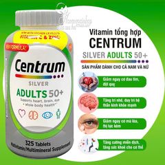 Vitamin Tổng Hợp Centrum Silver Dành Cho Người Trên 50 Tuổi - Hỗ Trợ Sức Khỏe Tim, Não, Xương Khớp - Nhập Khẩu Mỹ