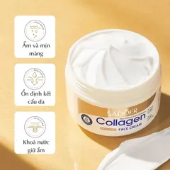 Kem Dưỡng Trắng Da Cấp Ẩm Collagen Sadoer - Dưỡng Ẩm Tối Ưu, Làm Sáng Da, Giảm Nếp Nhăn, Se Khít Lỗ Chân Lông, Da Mặt Mịn Màng