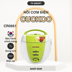 Nồi Cơm Điện Cuckoo CR-0661 1.08L Made in Korea - Nấu Cơm Ngon, Công Nghệ Gia Nhiệt 3D, Thiết Kế Hiện Đại, Bền Bỉ