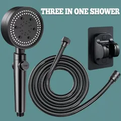 Bộ Vòi Sen Tăng Áp 5 Chế Độ Sang Trọng - Tiết Kiệm Nước Màu Đen Phù Hợp Cho Mỗi Không Gian Tắm