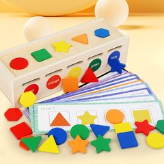 Hộp Thả Hình Khối Gỗ Montessori Cho Bé - Phát Triển Tư Duy, Nhận Diện Màu Sắc và Hình Khối - Đồ Chơi Giáo Dục Sớm