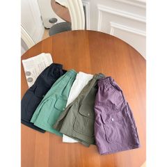 Quần Short Đa Năng Cotton Nhăn Mỏng Mát Nhanh Khô Cho Bé Trai Bé Gái - Phong Cách Hàn Quốc Thoải Mái Mùa Hè