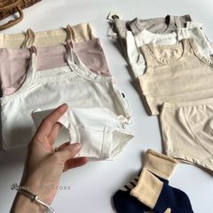 Bộ Đồ Lót Trẻ Em Peekaboo Phong Cách Hàn Quốc - Cotton Thoáng Khí Cho Bé Trai, Bé Gái Mùa Hè Siêu Xinh, An Toàn, Dễ Chịu