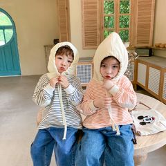 Áo Hoodie Kẻ Ngang Có Mũ Cho Bé Phong Cách Hàn Quốc - Thời Trang Thu Đông 2023, Cotton Thoáng Mát, Dành Cho Bé Hiếu Động