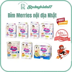 Tã Dán/Quần Merries Nhật Bản - Bỉm Siêu Thấm Hút, An Toàn Cho Bé Từ Sơ Sinh Đến 24kg - Hàng Nội Địa Chất Lượng Cao